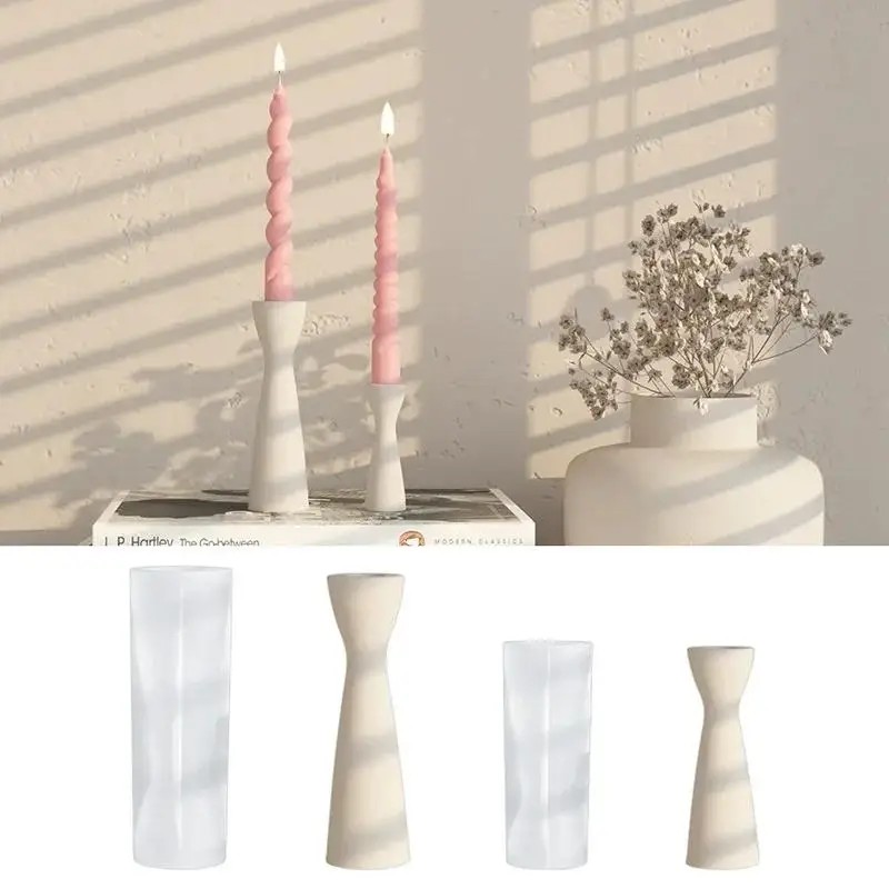Candle Making Place - Neue Kerzenhalter Silikon-Kerzenform DIY Kerzen Gips-Basis