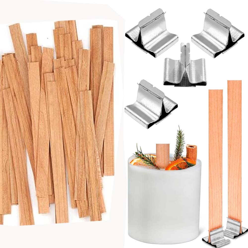 Candle Making Homewood - Holzdochte für die Kerzenherstellung, 100 Stück
