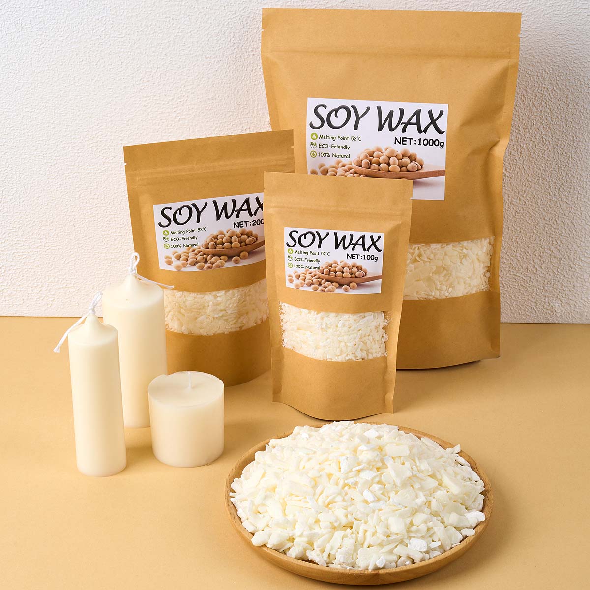 Candle Making Raw Material - 1 Pfund reinweißes Sojawachs für handgemachte