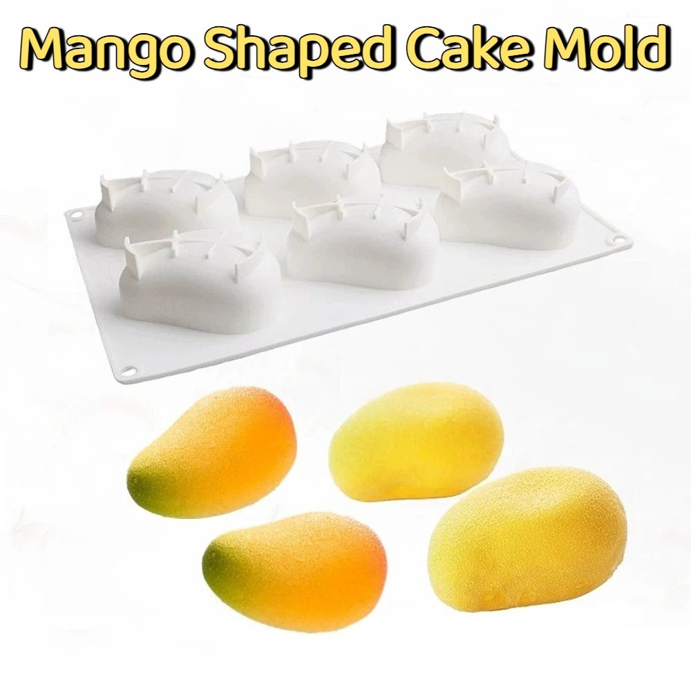 Candle Making Tutorial - 6-fach Mango-förmige Kuchenform, ungiftige, antihaftbeschichtete Silikon-Kuchenformen,