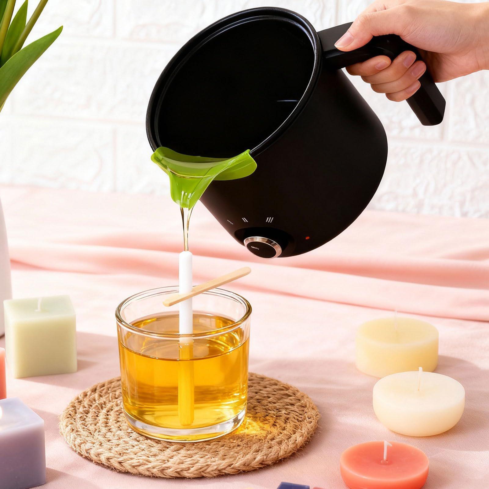 Candle Making Machine - 1,5 l Wachsschmelztiegel, Kerzenwachsschmelzgerät, 3-stufige Temperatureinstellung,