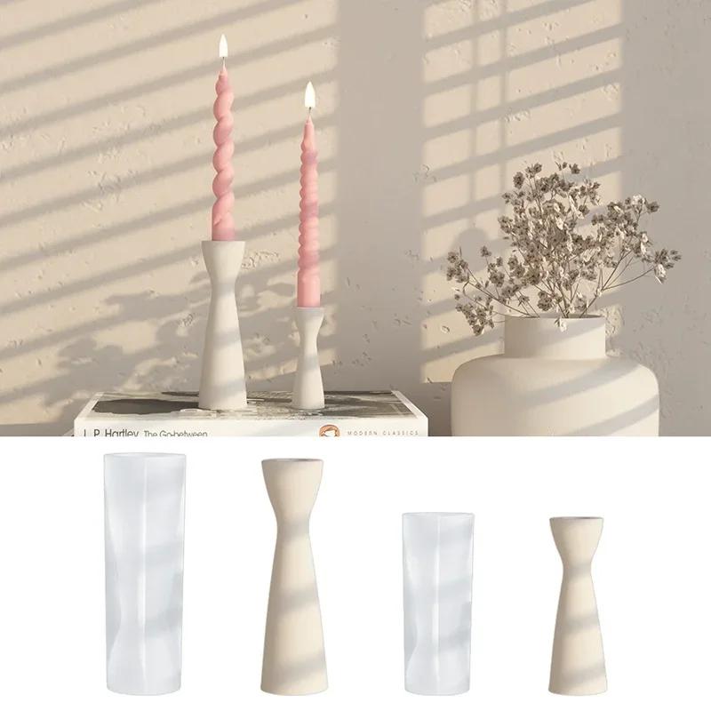 Candle Making Place - Neue Kerzenhalter Silikon-Kerzenform DIY Kerzen Gips-Basis
