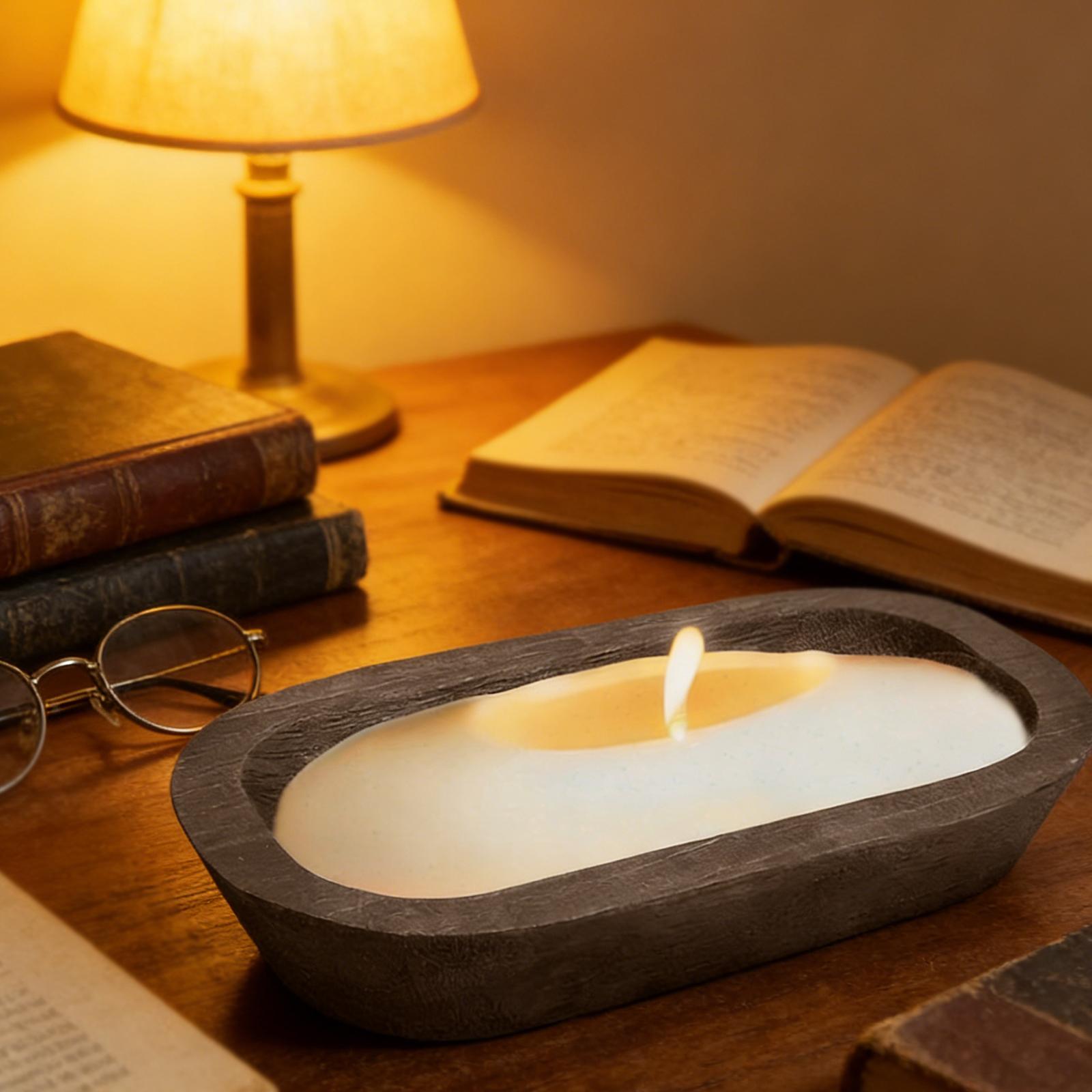 Candle Making Homewood - Rustikale handgeschnitzte Holzschale für Kerzen –