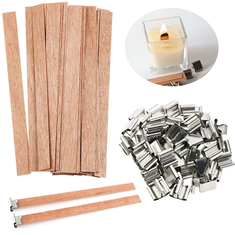 Candle Making Homewood - 10 Sets hochwertige Kerzendochte aus Holz